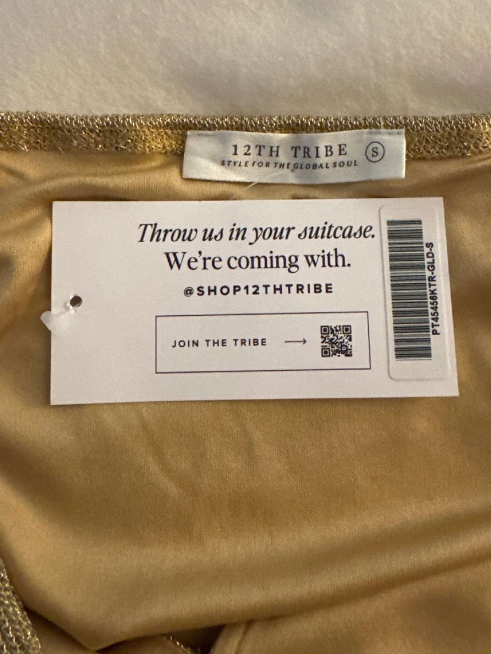 12th Tribe Moonlit Kiss Gold Lurex Halter Top Size SS - Picture 4 of 4